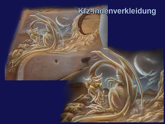 Airbrush an einer Innenverkleidungen Mitsubishi Eclipse