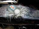 Airbrush auf Show Bike, Black Widow