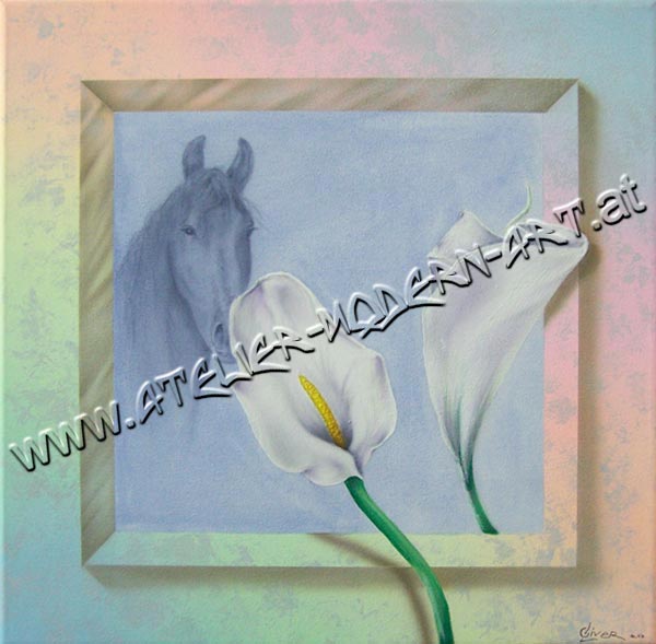 Calla IV Der Besuch, Mischtechnik Airbrush Aquarel