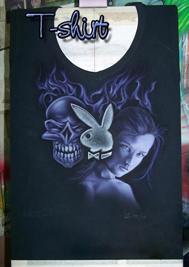 Airbrush on T-shirt