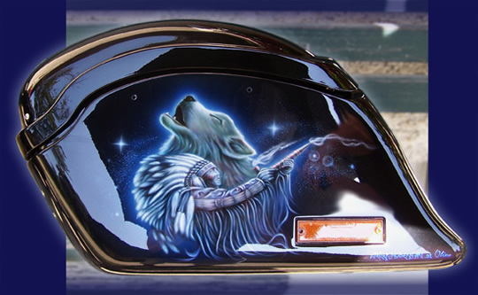 Airbrush auf Motorrad_Koffer, Valyrie